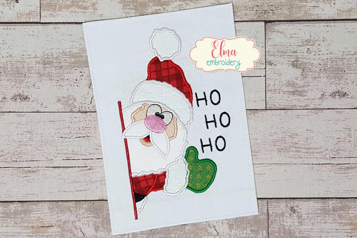 Santa Ho Ho Ho Applique Embroidery Santa Ho Ho Ho Applique Embroidery