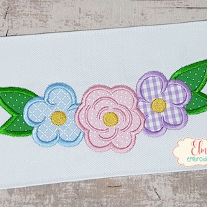 Flores de verão - Design de bordado de apliques - 4x4 5x7 6x10 - Design de bordado à máquina - Bordado de flores