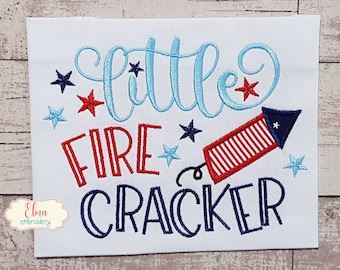 Feuerwerkskörper Applikation: 4.Juli Maschinenstickerei (Digitaler Download)