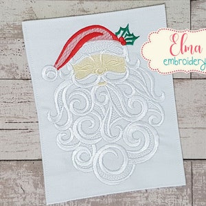 Santa Claus - Fill Stitch embroidery design - 2x3 3x4 4x5 5x7 - Christmas Embroidery - Machine Embroidery Design