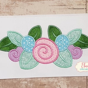 Flores da primavera - Design de bordado de apliques - 5x4 5x7 5x8 6x10 7x12 - Design de bordado à máquina - Bordado de flores