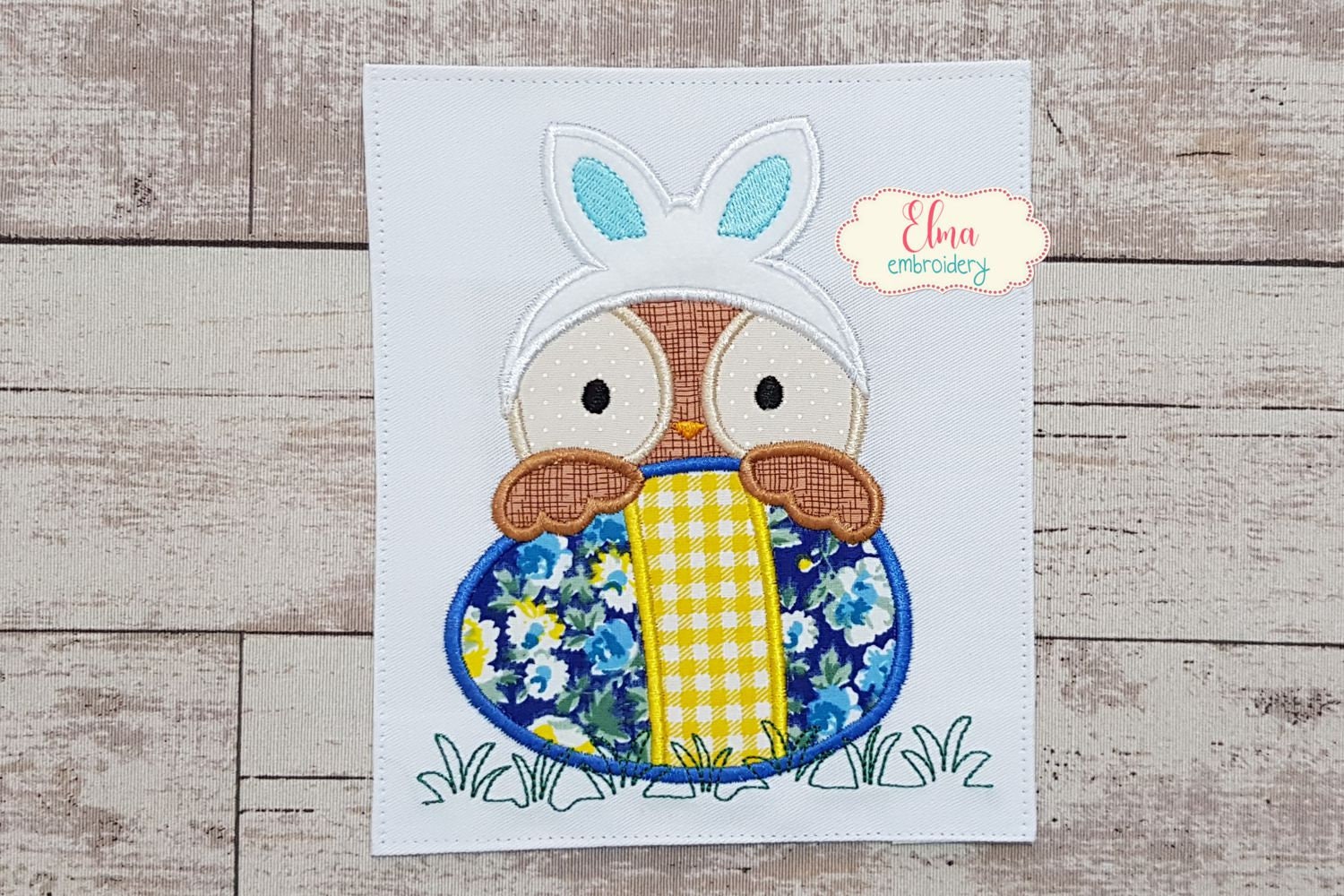 Owl and Egg Applique - Machine Embroidery Design (4x4 5x5 6x6 7x7)