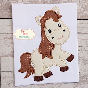 Cute Horse - Machine Embroidery Design - Applique Embroidery - Animal Embroidery Design - 4x4 5x4 5x7 5x8 6x10 7x12 - Farm Animal Embroidery