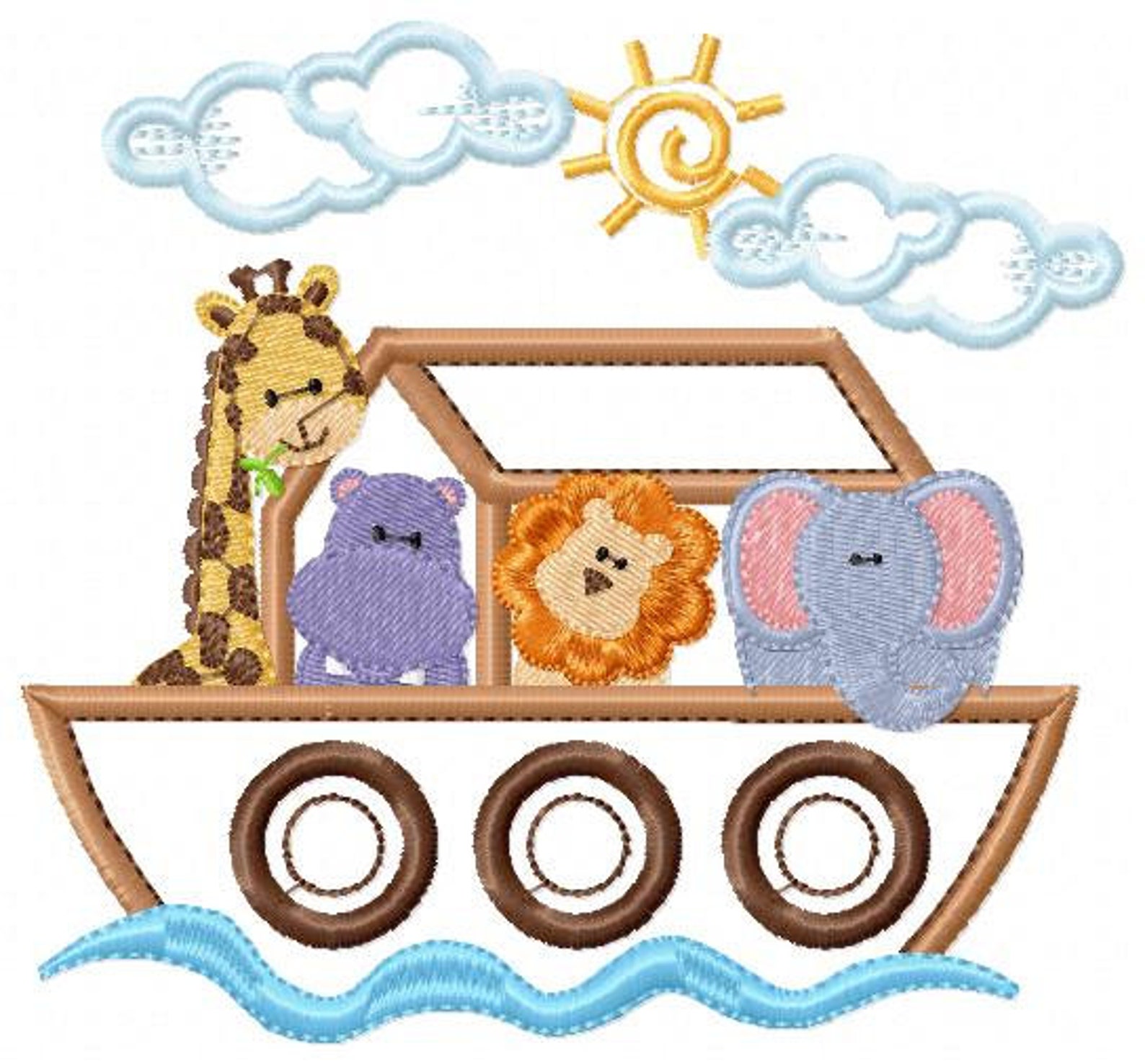 Noah's Ark Machine Embroidery Design Applique Etsy