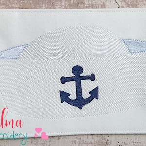 Ponto de preenchimento para chapéu de marinheiro - Design de bordado à máquina náutica (download digital)