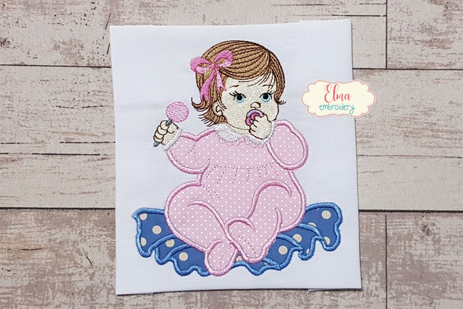Baby Girl Applique Embroidery Design 4x4 5x5 6x6 7x7 Etsy