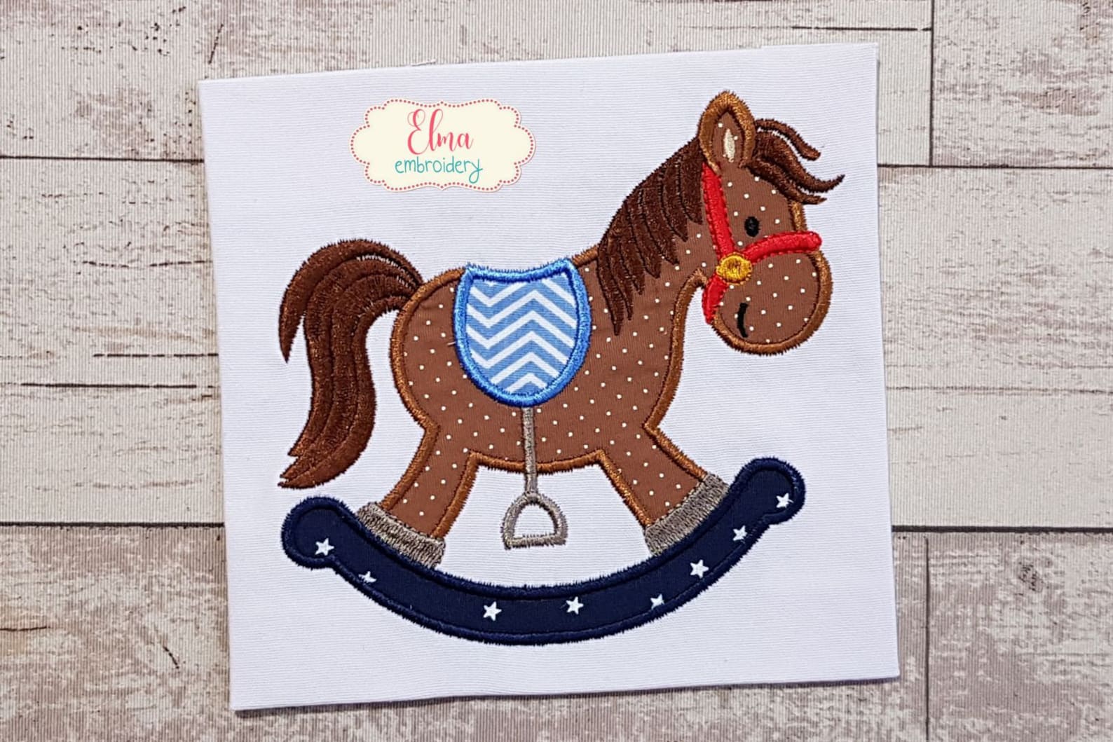 Wooden Rocking Horse Machine Embroidery Design Applique Etsy