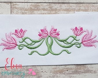 Floral Bouquet Fill Stitch Machine Embroidery Design (Digital Download)