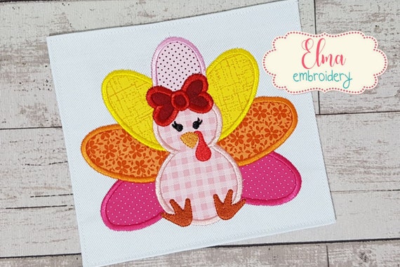 Thanksgiving Turkey Girl 4X4 5X5 6X6 Thanksgiving - Etsy