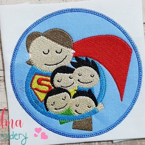 Super Mom Frame - Applique - 4x4 5x5 6x6 7x7 - Mom embroidery - Mother Embroidery - Machine Embroidery Design - Mother&#39;s Day Embroidery