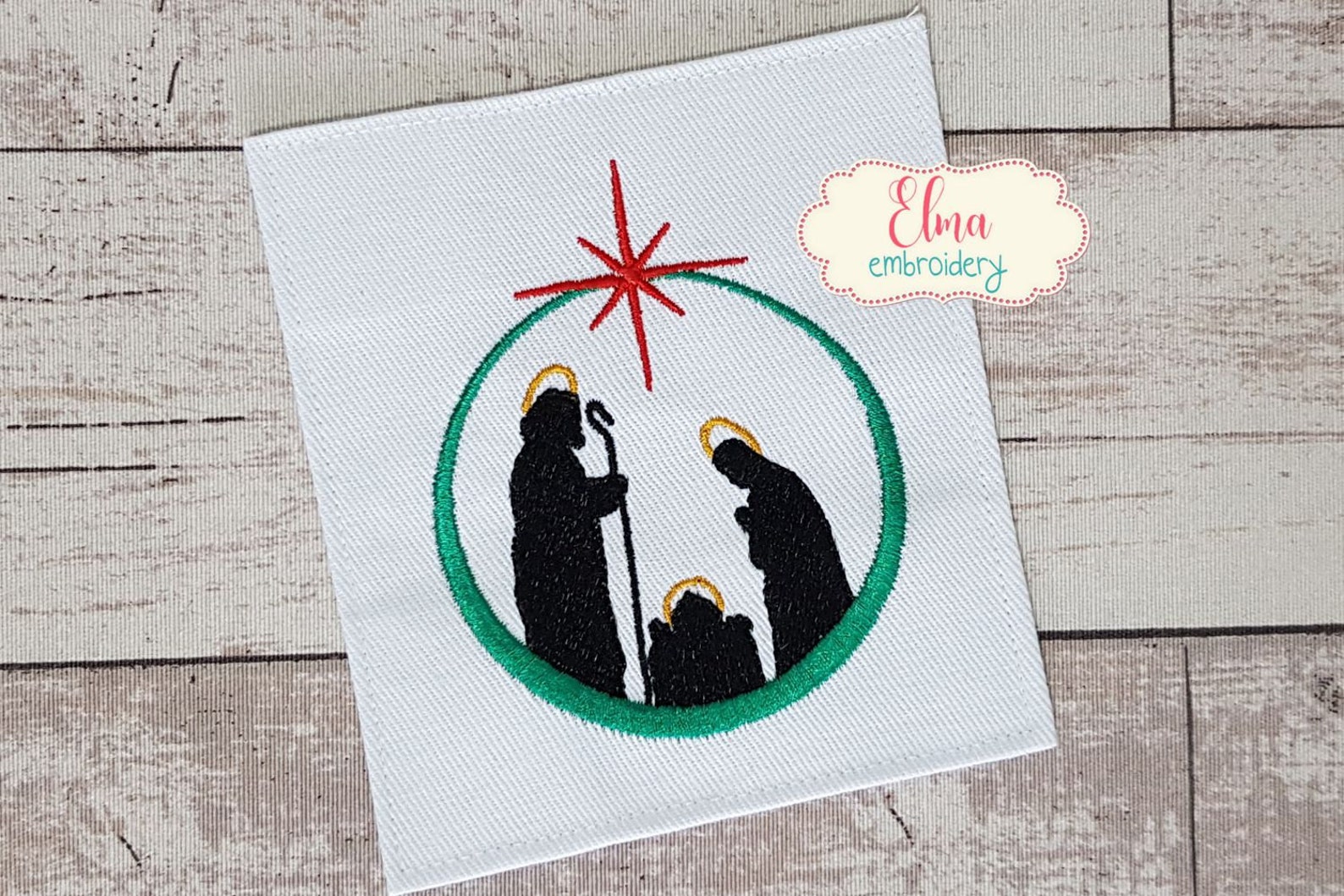 Christmas Nativity Scenne Fill Stitch Embroidery Design Etsy