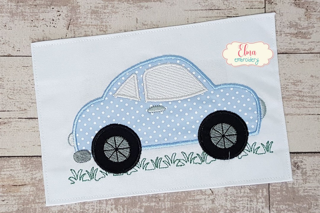 Car Applique Embroidery Design 5x7 6x10 7x12 Machine Embroidery Design
