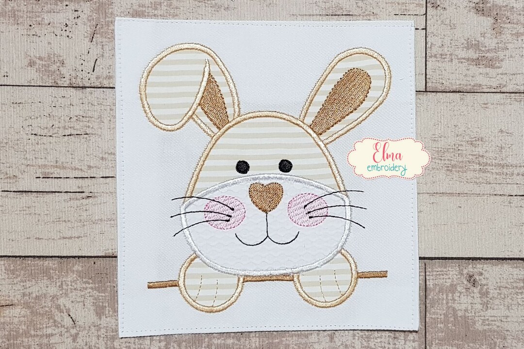 ★DESIGN SKIN★ Running embroidery pocket caseViolet Bunny Fuzzy Bunny Filaine Machine Embroidery Design