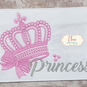 Princess Tiara - Fill Stitch Embroidery Design - 5x4 5x7 5x8 6x10 7x12 - Machine Embroidery Design - Princess Embroidery - Crown Embrooidery