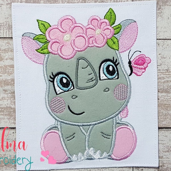 Rhino Applique Etsy