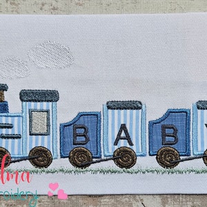 Applikation för babytåg - Maskinbroderidesign - Barnrumsdekor (5x7-7x12) (Digital nedladdning)