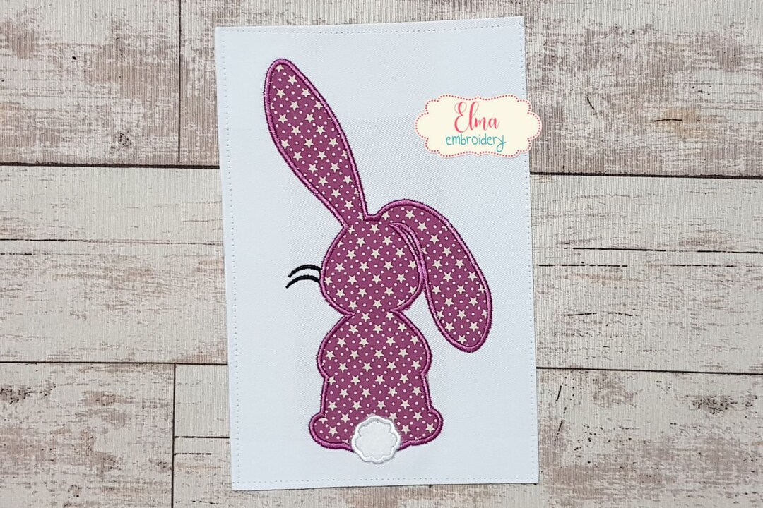 Easter Bunny Applique - Machine Embroidery Design (4x4 5x4 5x7 5x8 6x10 ...