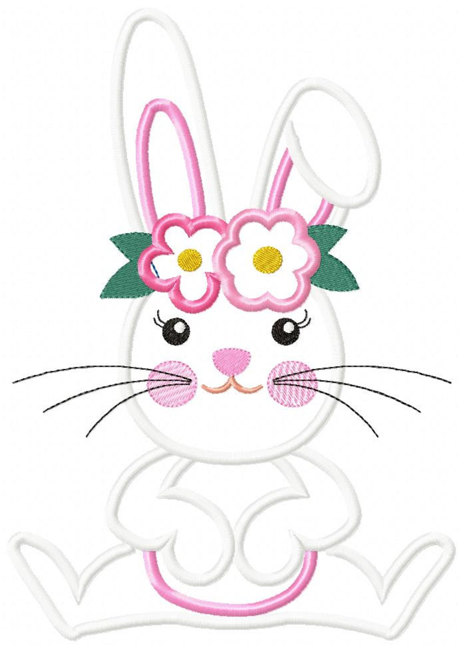 Bunny girl machine jessecmault design applique jessecmault  etsy uk