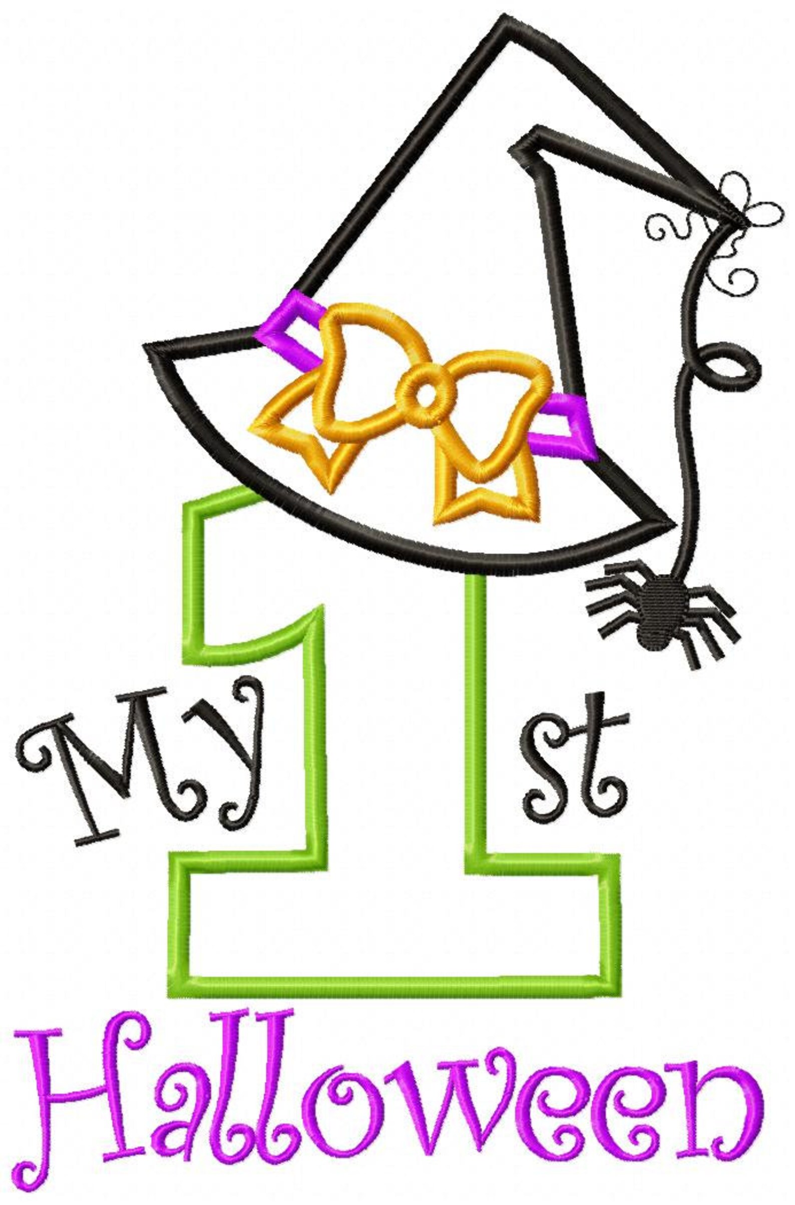 My 1st Halloween Applique Embroidery Design 5x7 6x10 7x12 Etsy