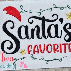 サンタのお気に入りのフィルステッチ - クリスマスの機械刺繍デザイン（デジタルダウンロード）