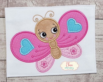 Schmetterling Herzen Stickdatei - Stickmuster zum ausdrucken und downloaden
