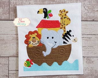 Noah's Ark Machine Embroidery Design: Animals Fill Stitch (4x4 5x5 6x6 7x7)