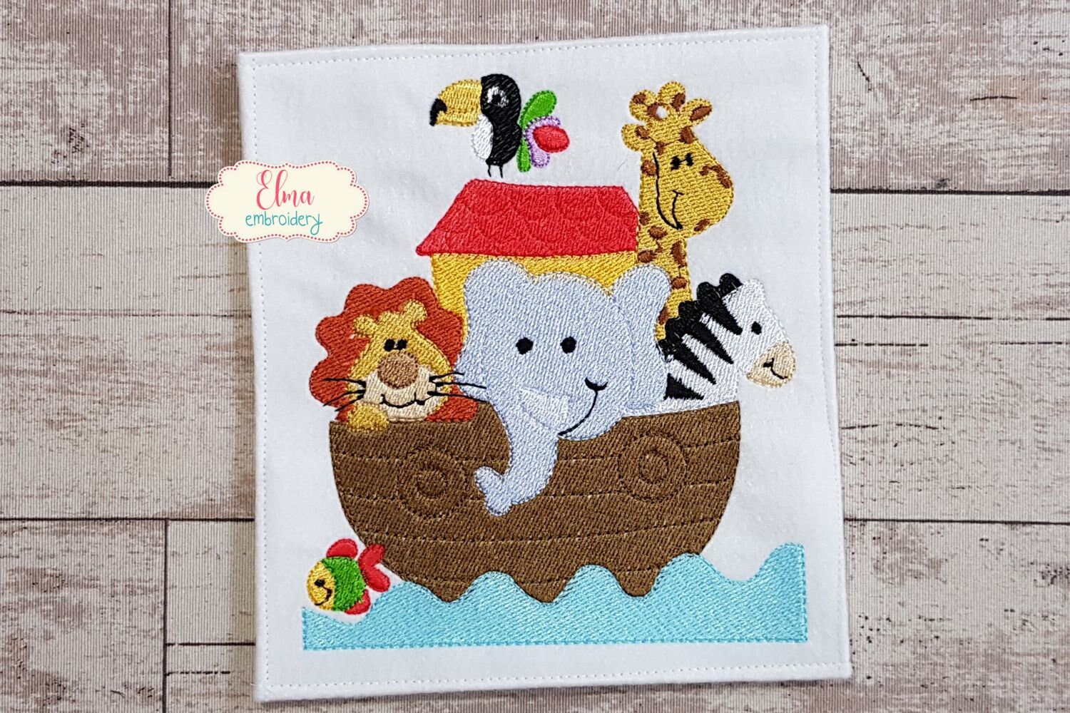Noah's Ark Machine Embroidery Design Fill Stitch Etsy