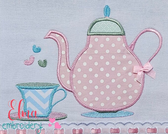 10 Piece Coffee Pot Teapot Ironon Cotton Fabric Appliques Etsy