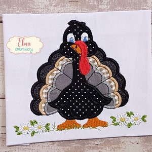 Thanksgiving Turkey Applique: Machine Embroidery Design (Digital Download)