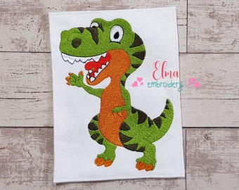 Baby T-Rex Dinosaurier - Füllstich Stickdatei