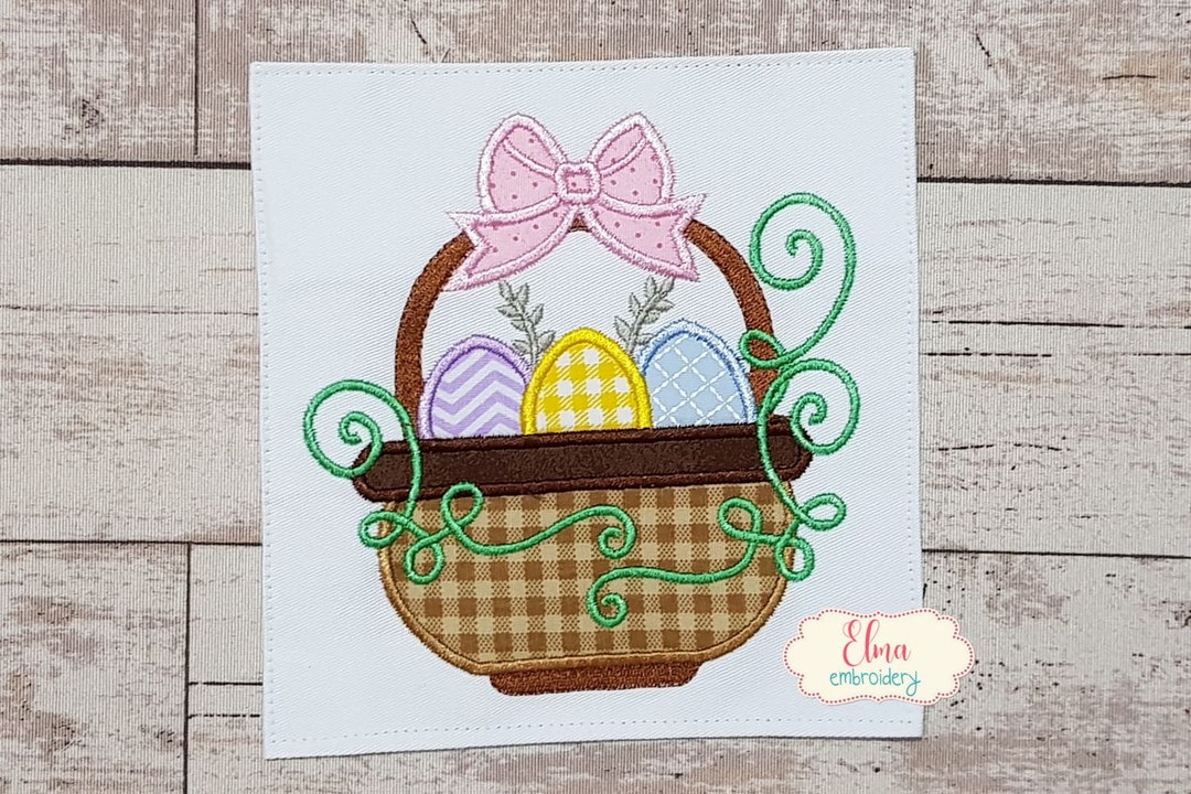 Easter Eggs Basket Machine Embroidery Design (4x4 5x5 6x6 7x7) - Etsy