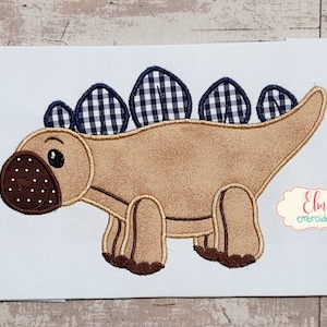 Dinossauro Stegosaurus - Design de bordado à máquina - Bordado de apliques - Design de bordado de animais - 4x4 5x4 5x7 5x8 6x10 7x12