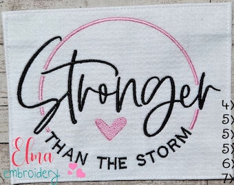 Stronger Than The Storm Embroidery Design: Fill Stitch (Digital Download)