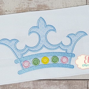 Royal Crown - Applique Embroidery Design - 5x4 5x7 5x8 6x10 7x12 - Machine Embroidery Design - Princess Embroidery - Newborn Embrooidery