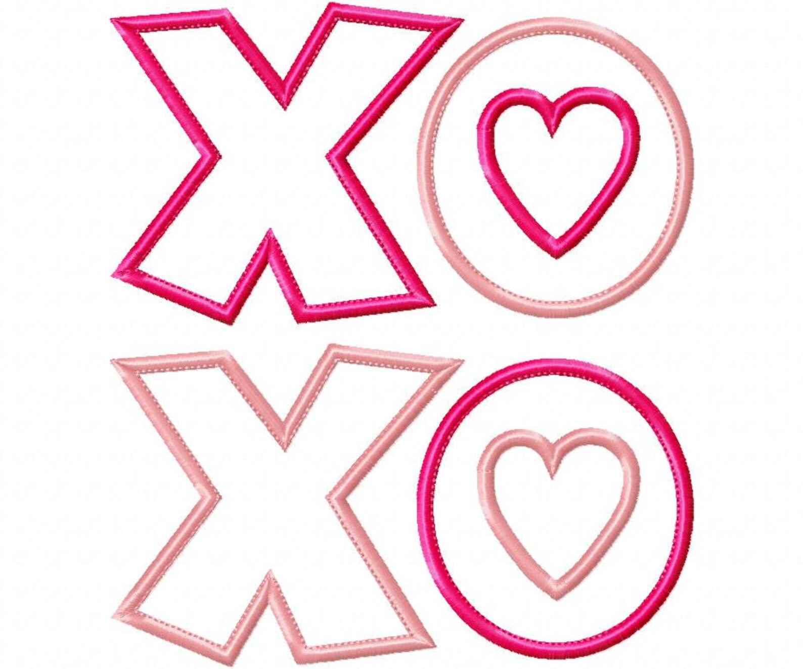 Xoxo machine embroidery design applique embroidery  etsy