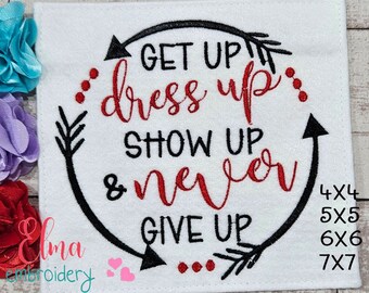 Inspirational Quote Machine Embroidery Design (Digital Download)
