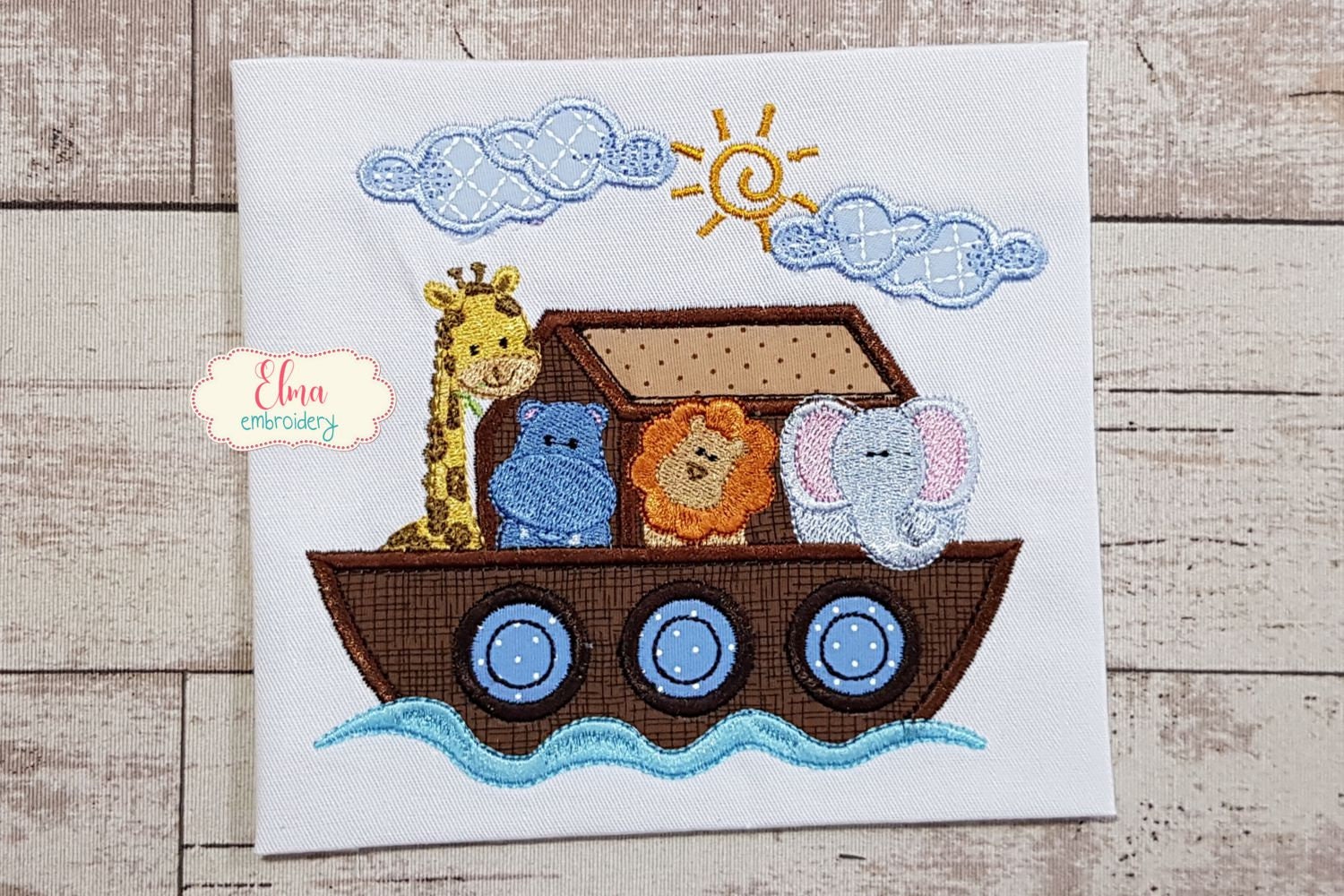 Noah's Ark Machine Embroidery Design Applique Etsy Australia