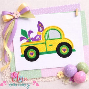 Mardi Gras Truck applique broderie Design chemise de carnaval (téléchargement numérique)