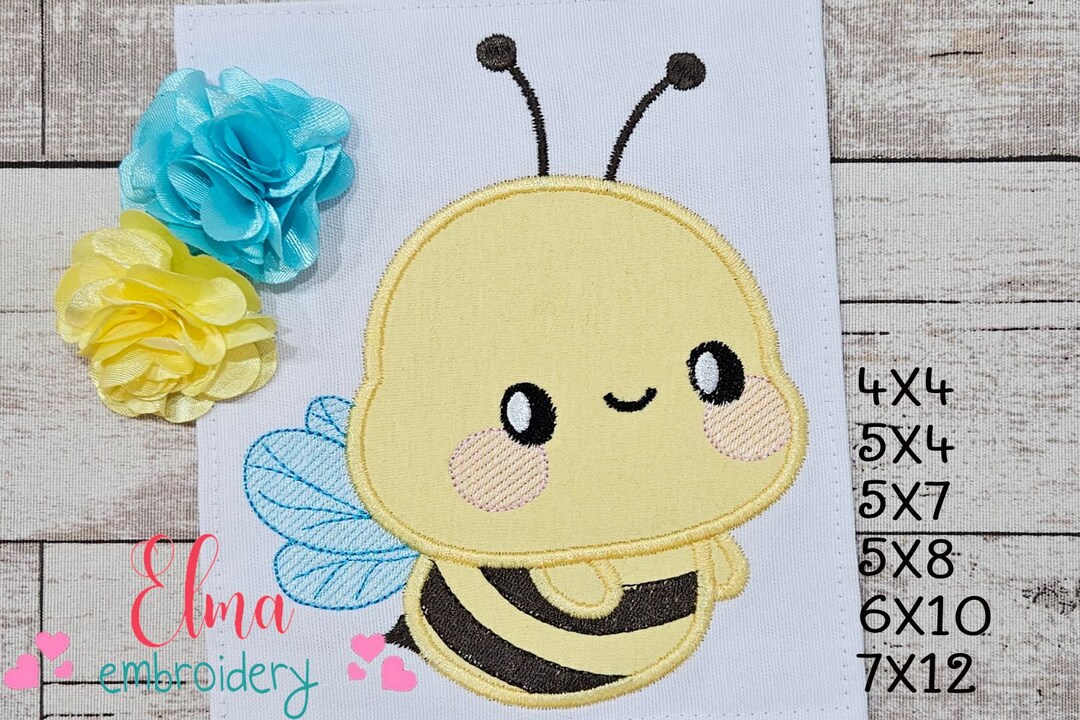 Bumble Bee Boy Applique Embroidery Design – Insect Machine Embroidery ...