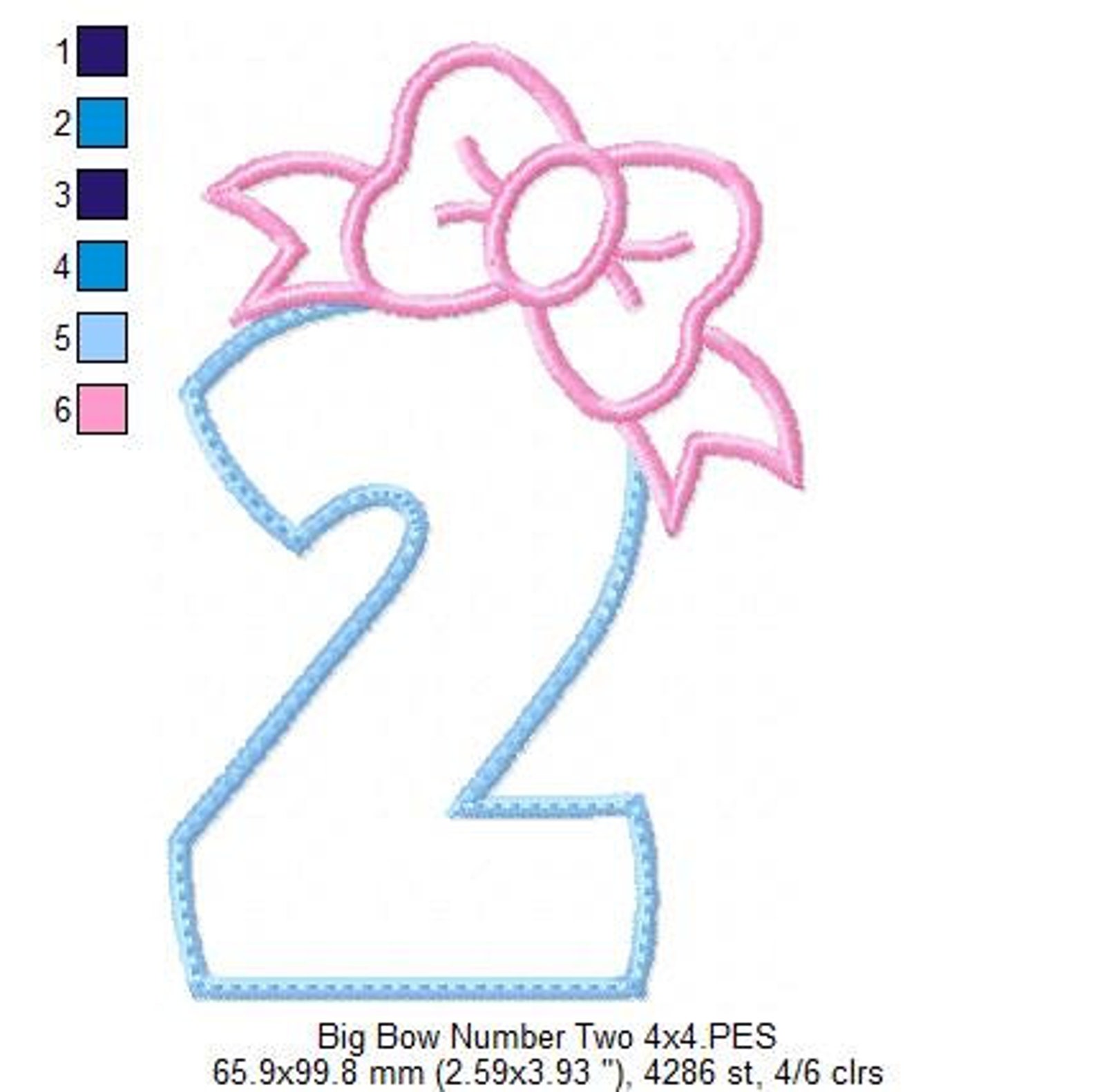 Baby Boo Number Two Big Bow Number 2 Two 2nd Second Birthday Applique 4x4 5x7 - Etsy