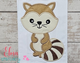 Squirrel Applique Machine Embroidery Design – Woodland Creature (Digital Download)