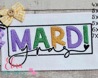 Mardi Gras Joy Embroidery Design: Carnival Celebration (Digital Download)