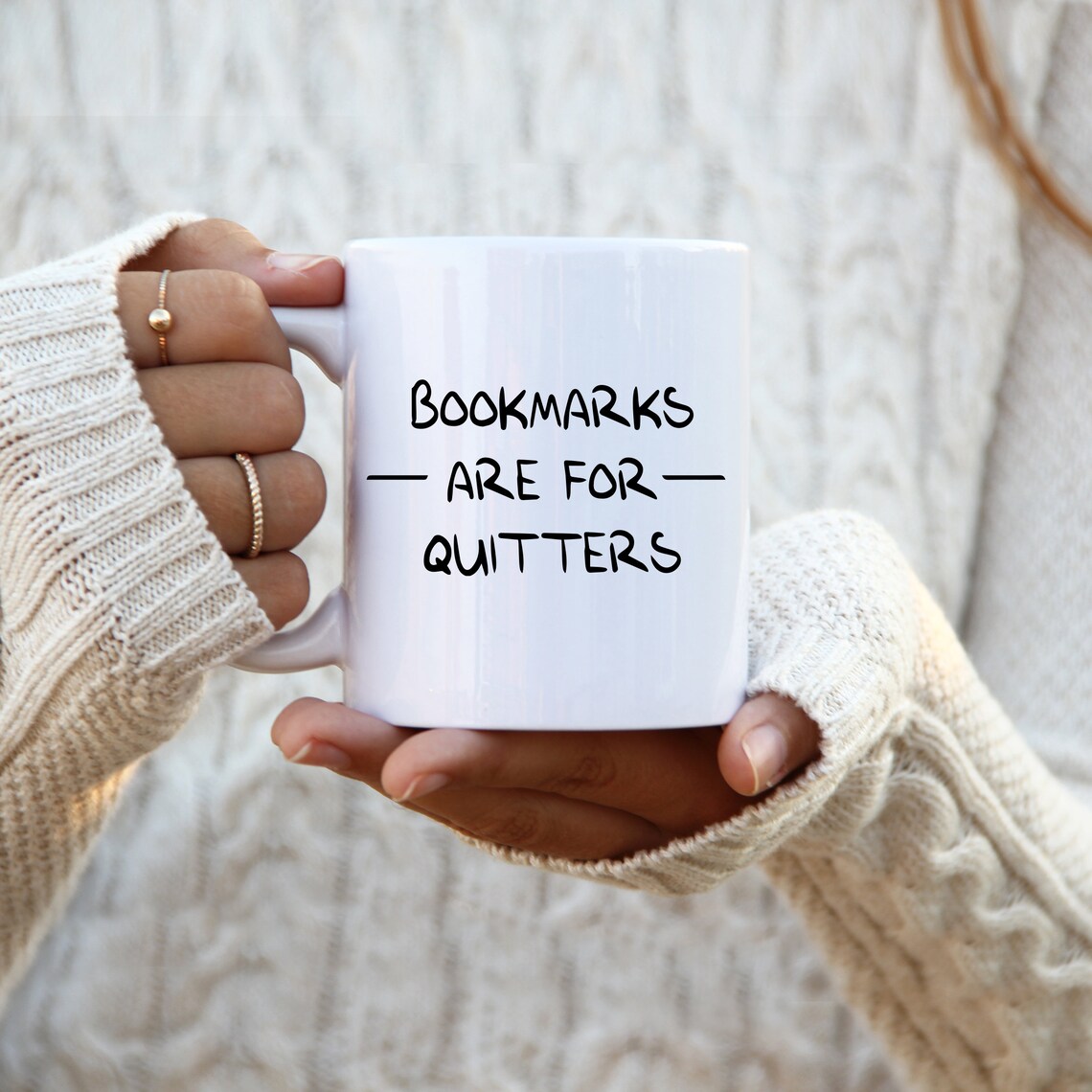 Bookmarks Are for Quitters Mug Bookmarks Lover Mug Book Etsy