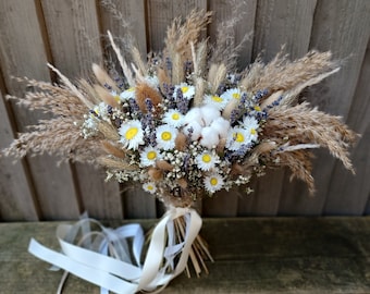 Daisies & Lavender dried wedding bouquet | Boho wedding | Bridal dried bouquet | Bridesmaid bouquet | Flower Girl bouquet | Buttonhole