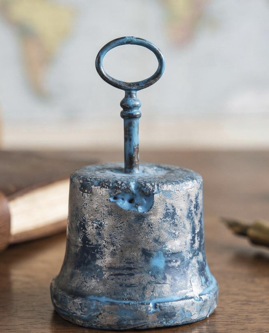 Paperweight Rustic Antique Style Patina Paperweight, Rustic Turquoise Desk Decor, Merchant ...
