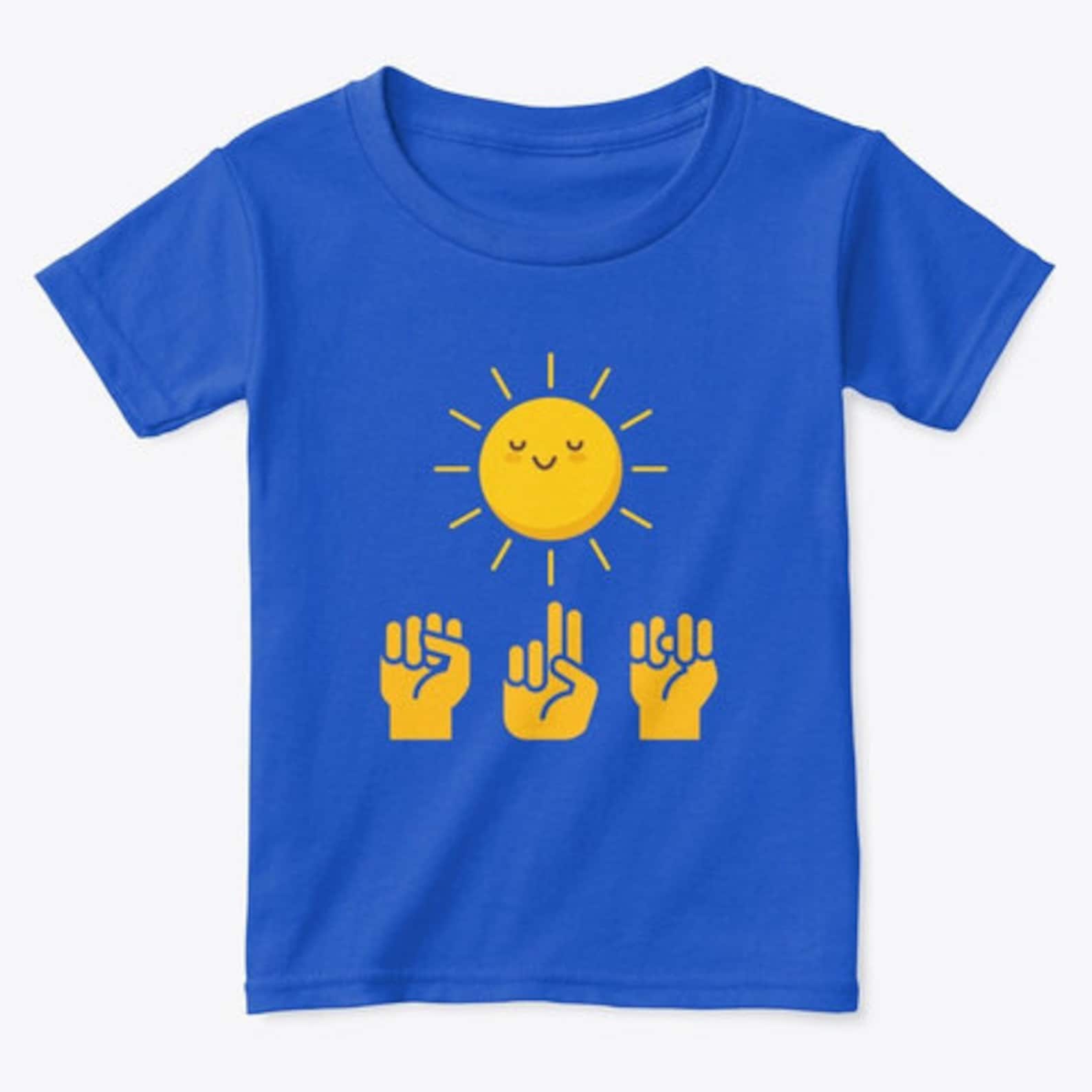 Toddler Tee ASL Sun Kids Sign Language Summer Etsy