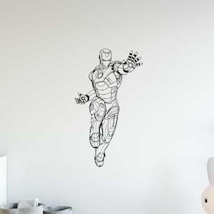 Iron Man Wall Decal Superhero Comics Vinyl Sticker Playroom Kids Home Art Decor 35(alw)
