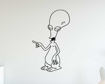 Calcomanía de vinilo para pared de Roger, papá americano, Smith, familia, sala de juegos, decoración artística para el hogar, 38 (alw)