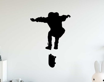 Skateboarding Vinyl Aufkleber Silhouette Aufkleber Spielzimmer Sport Aktivität Dekor 89(alw)