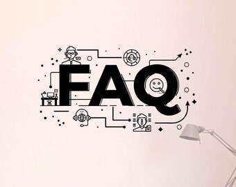 Preguntas frecuentes sobre calcomanías de pared, vinilos decorativos para oficina, logotipos, decoración del hogar, 74 (alw)